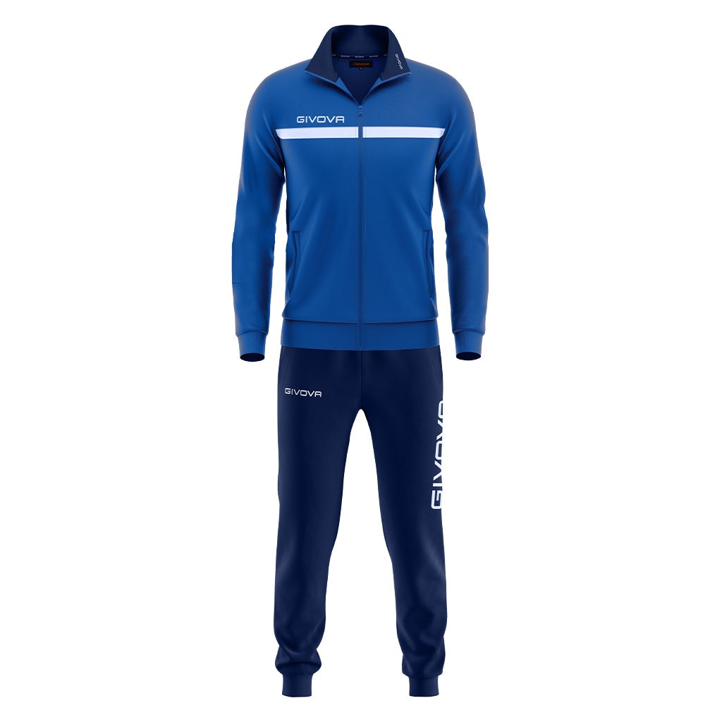 Tracksuit one full zipp blue Givova Italy TT012 Sport
